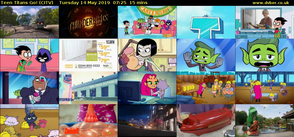 Teen Titans Go! (CITV) Tuesday 14 May 2019 07:25 - 07:40