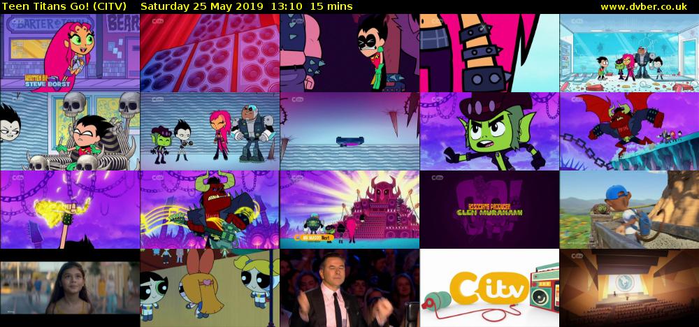 Teen Titans Go! (CITV) Saturday 25 May 2019 13:10 - 13:25