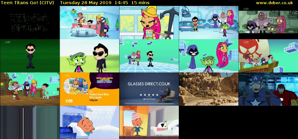 Teen Titans Go! (CITV) Tuesday 28 May 2019 14:45 - 15:00