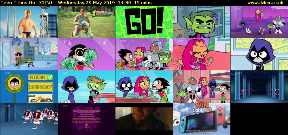 Teen Titans Go! (CITV) Wednesday 29 May 2019 14:30 - 14:45