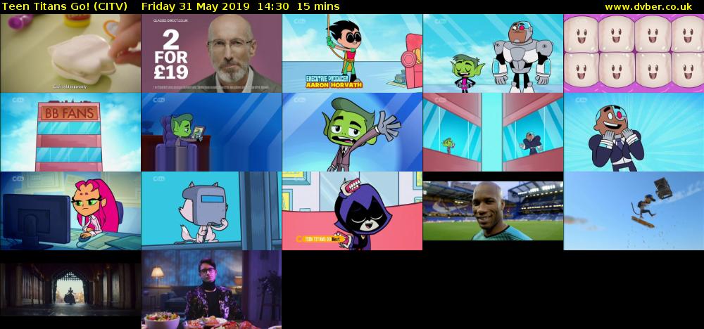 Teen Titans Go! (CITV) Friday 31 May 2019 14:30 - 14:45
