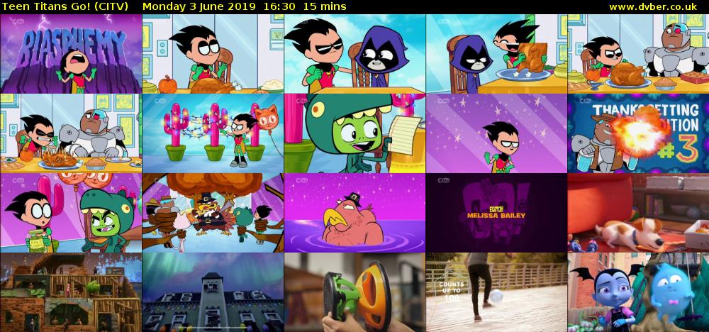 Teen Titans Go! (CITV) Monday 3 June 2019 16:30 - 16:45