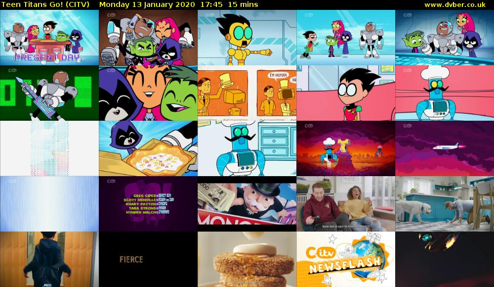Teen Titans Go! (CITV) Monday 13 January 2020 17:45 - 18:00
