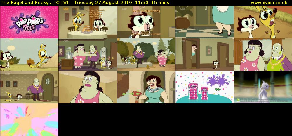 The Bagel and Becky... (CITV) Tuesday 27 August 2019 11:50 - 12:05
