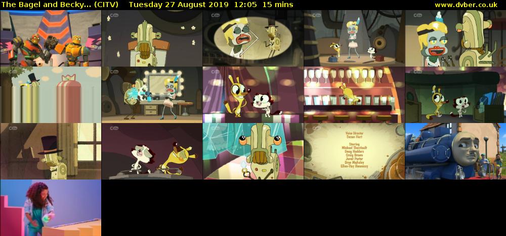 The Bagel and Becky... (CITV) Tuesday 27 August 2019 12:05 - 12:20