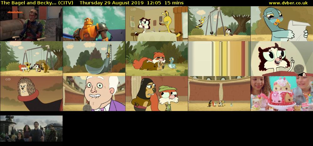 The Bagel and Becky... (CITV) Thursday 29 August 2019 12:05 - 12:20