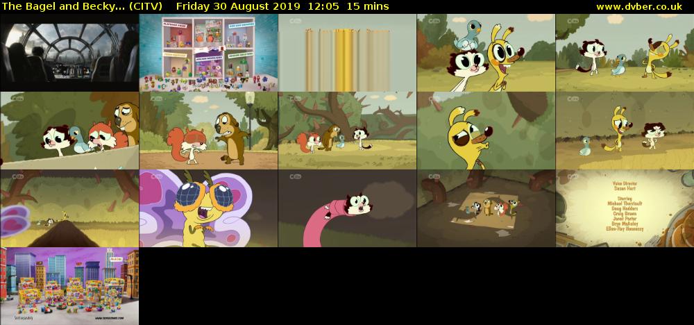 The Bagel and Becky... (CITV) Friday 30 August 2019 12:05 - 12:20