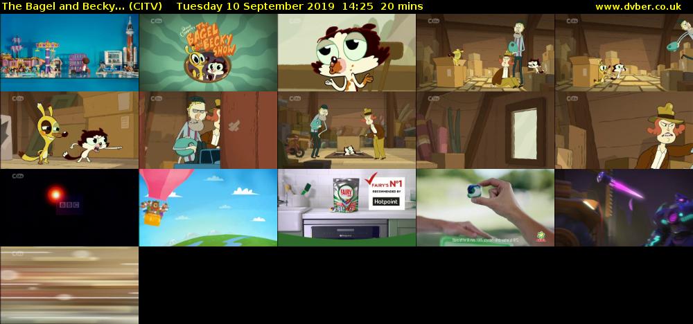 The Bagel and Becky... (CITV) Tuesday 10 September 2019 14:25 - 14:45