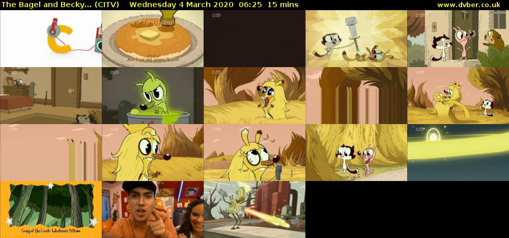 The Bagel and Becky... (CITV) Wednesday 4 March 2020 06:25 - 06:40