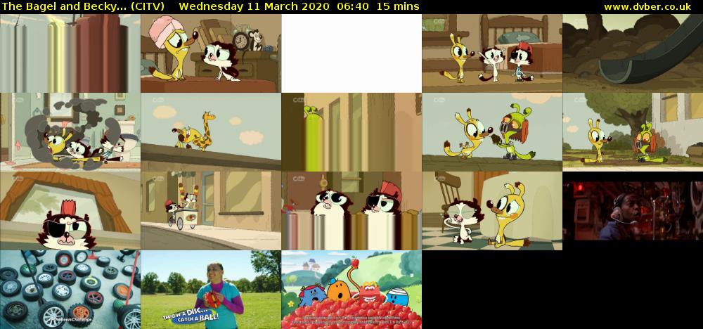 The Bagel and Becky... (CITV) Wednesday 11 March 2020 06:40 - 06:55