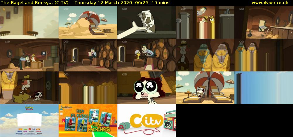 The Bagel and Becky... (CITV) Thursday 12 March 2020 06:25 - 06:40