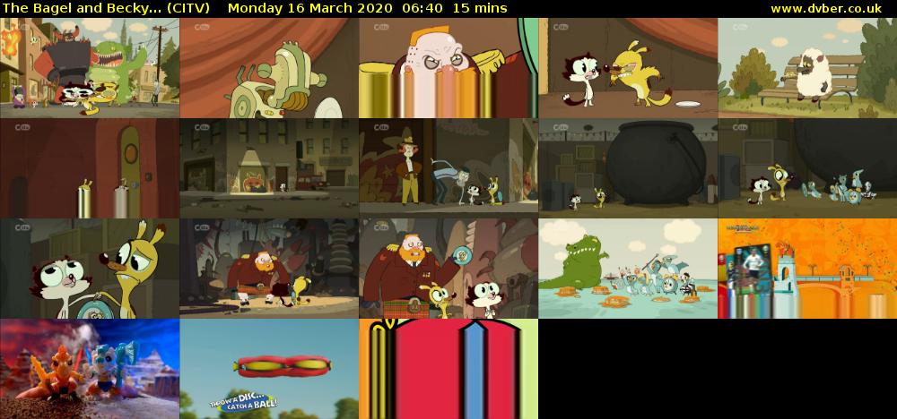 The Bagel and Becky... (CITV) Monday 16 March 2020 06:40 - 06:55