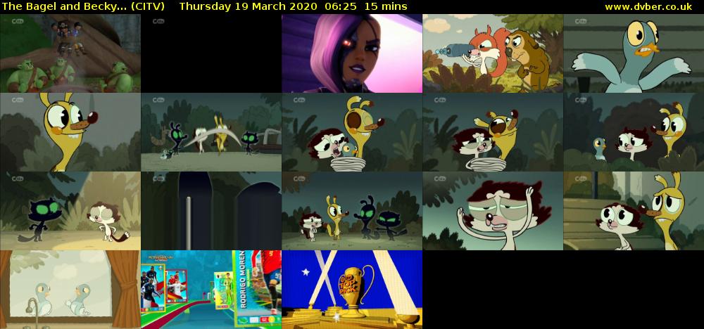 The Bagel and Becky... (CITV) Thursday 19 March 2020 06:25 - 06:40