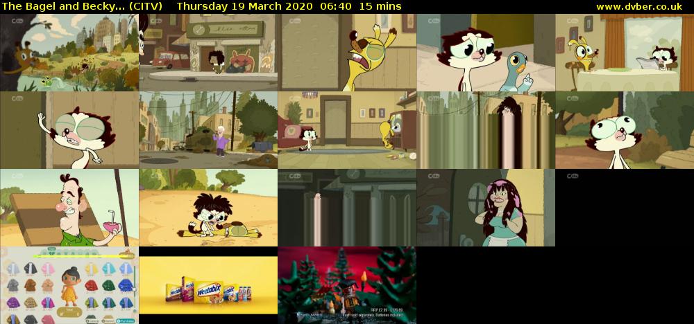 The Bagel and Becky... (CITV) Thursday 19 March 2020 06:40 - 06:55