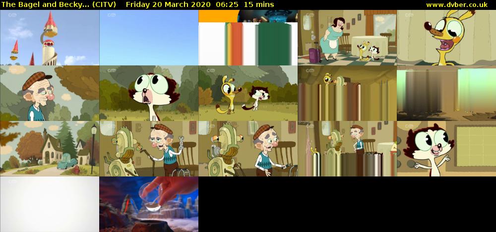 The Bagel and Becky... (CITV) Friday 20 March 2020 06:25 - 06:40