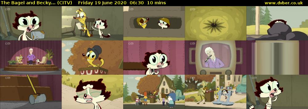 The Bagel and Becky... (CITV) Friday 19 June 2020 06:30 - 06:40