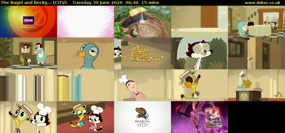 The Bagel and Becky... (CITV) Tuesday 30 June 2020 06:40 - 06:55