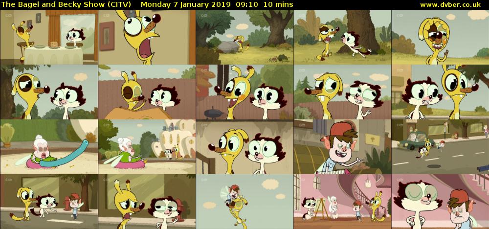 The Bagel and Becky Show (CITV) Monday 7 January 2019 09:10 - 09:20