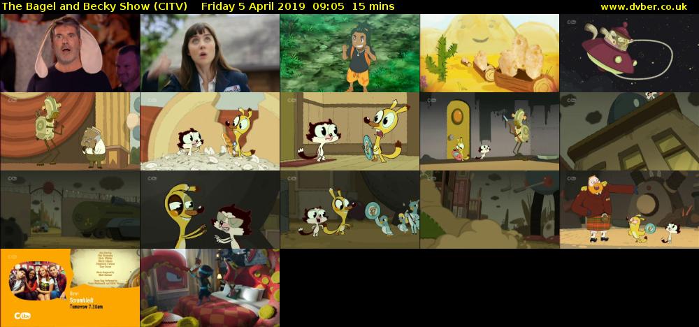 The Bagel and Becky Show (CITV) Friday 5 April 2019 09:05 - 09:20