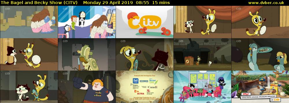 The Bagel and Becky Show (CITV) Monday 29 April 2019 08:55 - 09:10