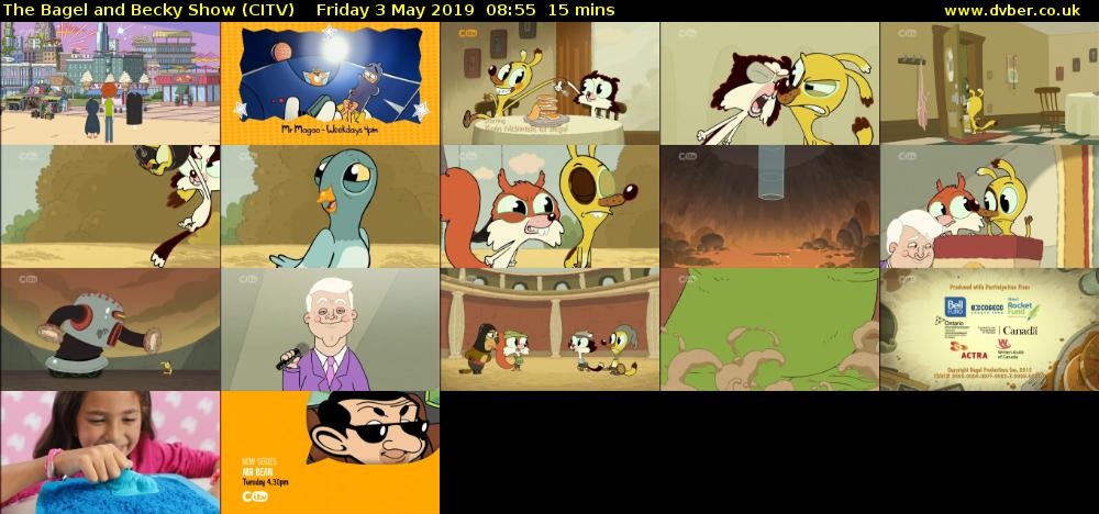 The Bagel and Becky Show (CITV) Friday 3 May 2019 08:55 - 09:10