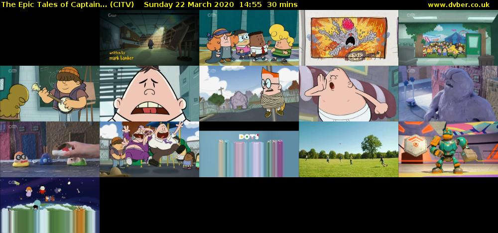 The Epic Tales of Captain... (CITV) Sunday 22 March 2020 14:55 - 15:25