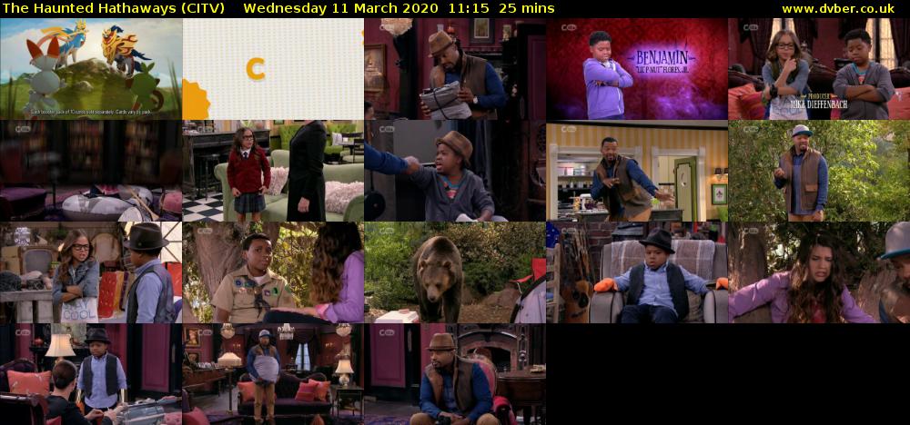 The Haunted Hathaways (CITV) Wednesday 11 March 2020 11:15 - 11:40