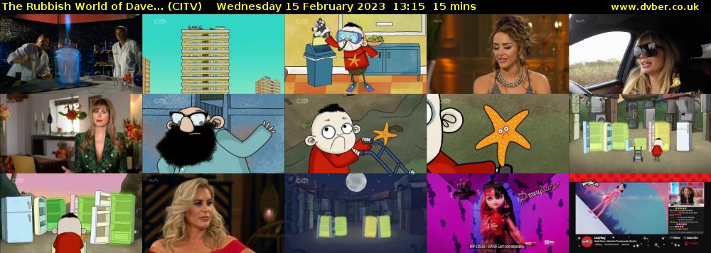 The Rubbish World of Dave... (CITV) Wednesday 15 February 2023 13:15 - 13:30