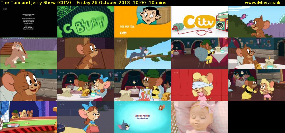The Tom and Jerry Show (CITV) Friday 26 October 2018 10:00 - 10:10