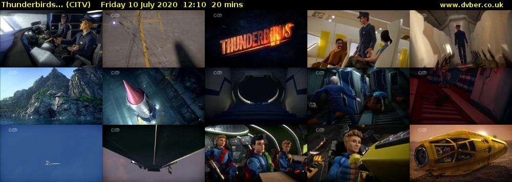Thunderbirds... (CITV) Friday 10 July 2020 12:10 - 12:30