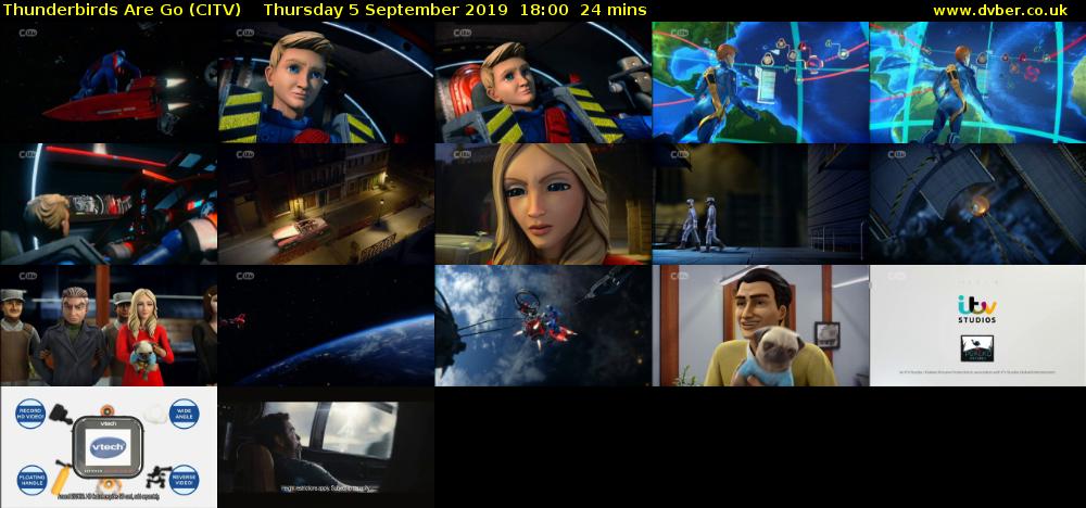 Thunderbirds Are Go (CITV) Thursday 5 September 2019 18:00 - 18:24