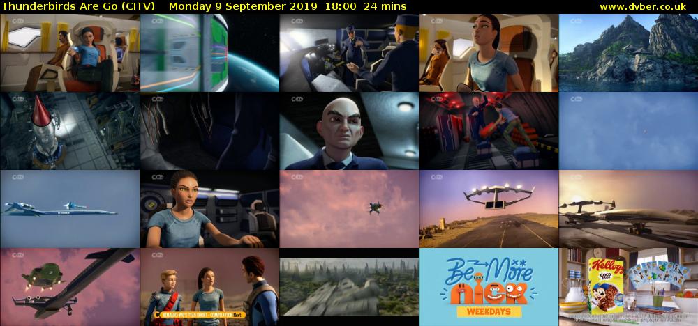 Thunderbirds Are Go (CITV) Monday 9 September 2019 18:00 - 18:24