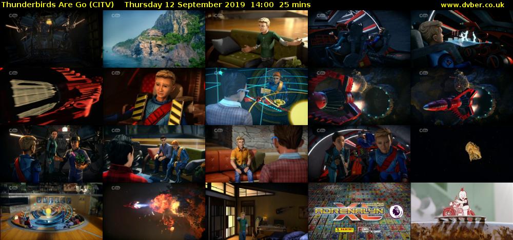 Thunderbirds Are Go (CITV) Thursday 12 September 2019 14:00 - 14:25