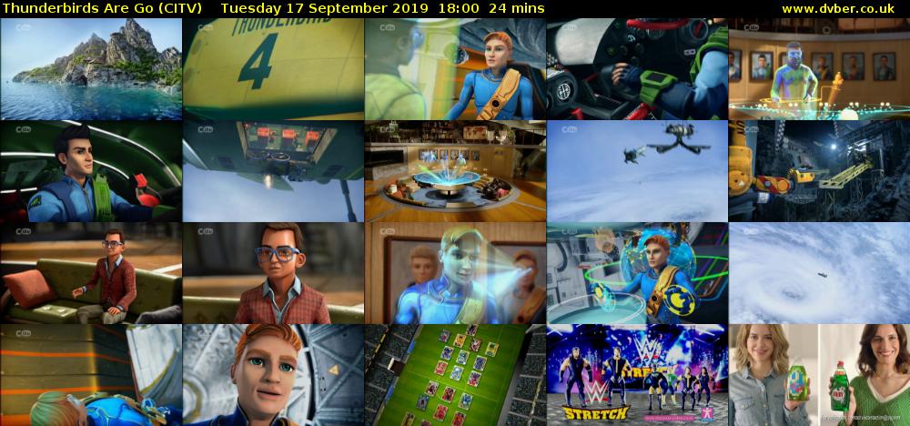 Thunderbirds Are Go (CITV) Tuesday 17 September 2019 18:00 - 18:24