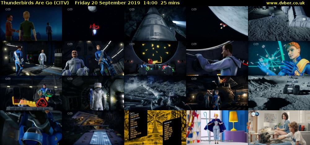 Thunderbirds Are Go (CITV) Friday 20 September 2019 14:00 - 14:25