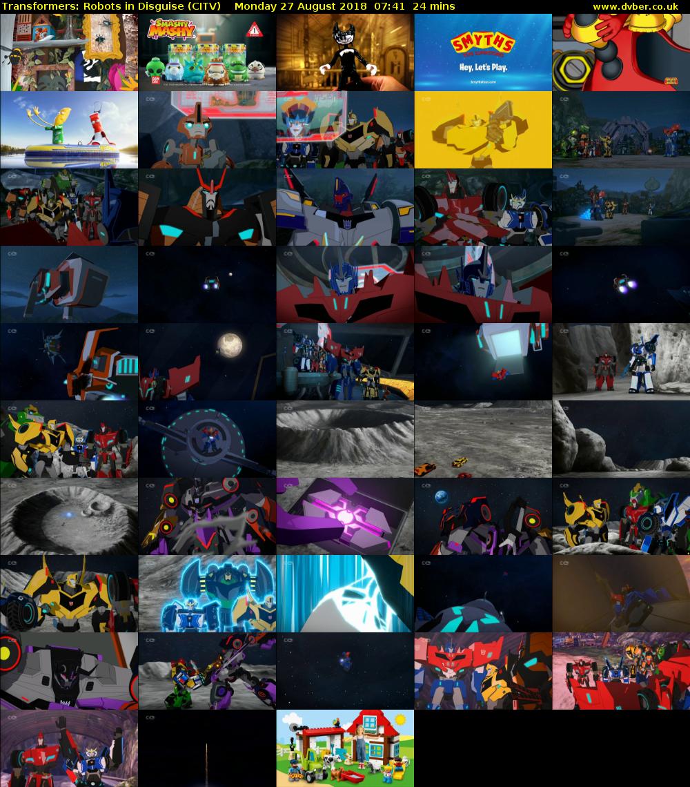 Transformers: Robots in Disguise (CITV) Monday 27 August 2018 07:41 - 08:05