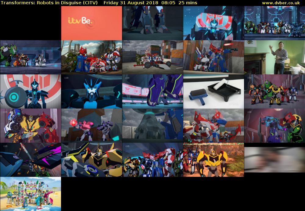 Transformers: Robots in Disguise (CITV) Friday 31 August 2018 08:05 - 08:30