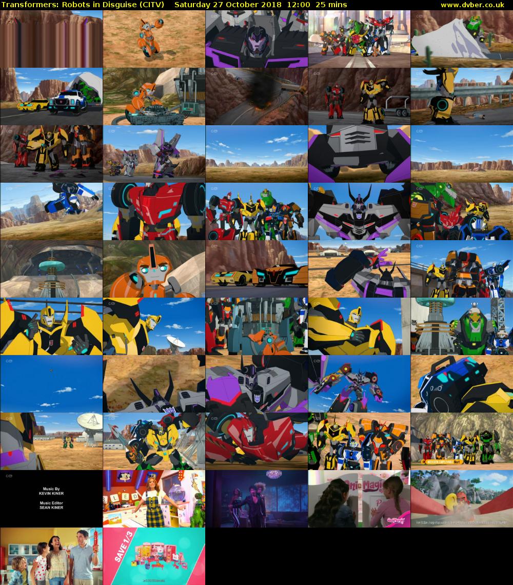 Transformers: Robots in Disguise (CITV) Saturday 27 October 2018 12:00 - 12:25