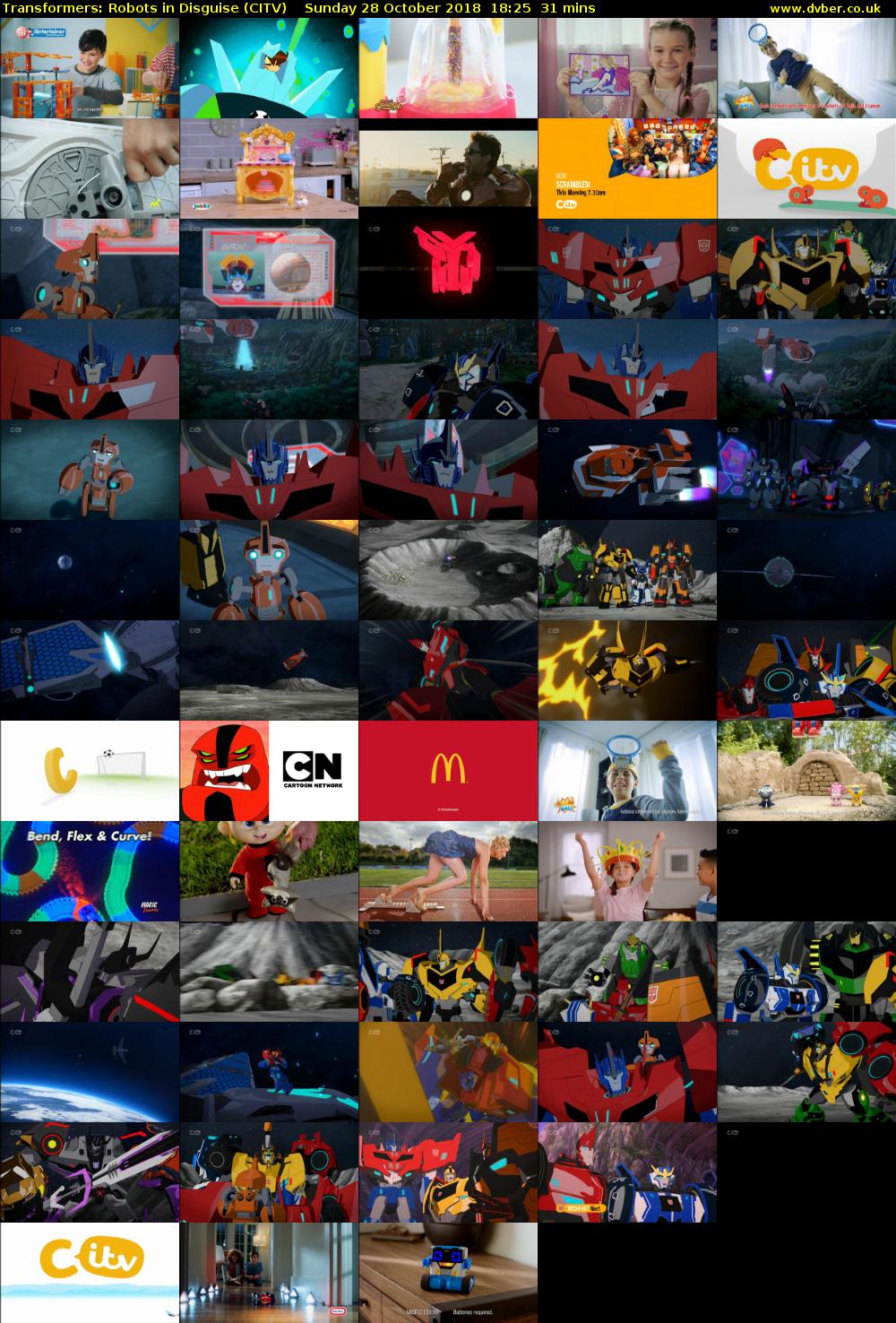 Transformers: Robots in Disguise (CITV) Sunday 28 October 2018 18:25 - 18:56