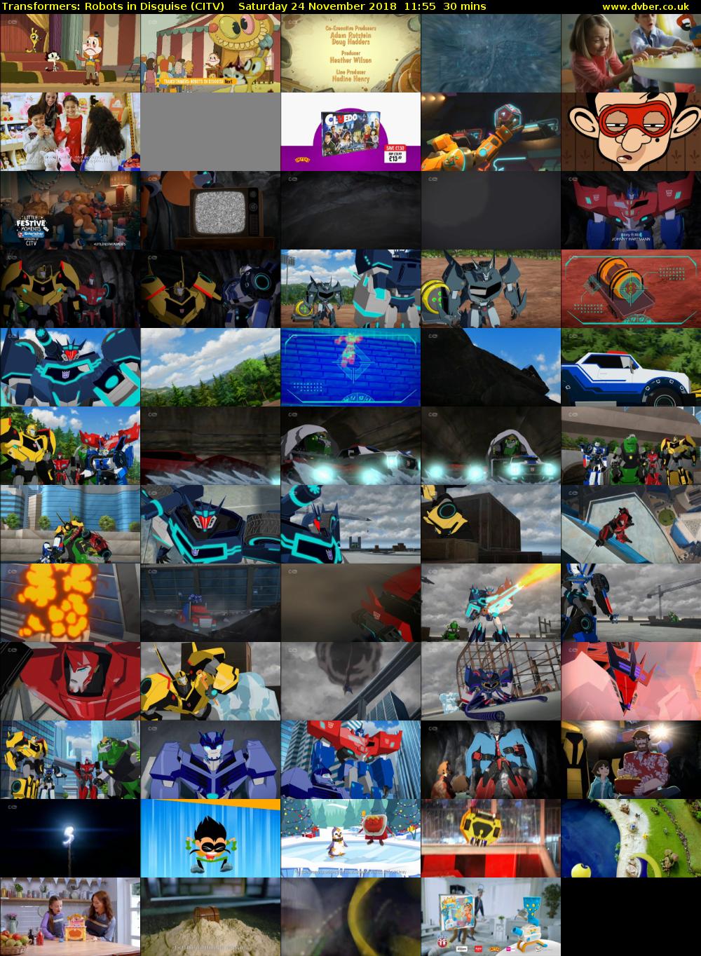 Transformers: Robots in Disguise (CITV) Saturday 24 November 2018 11:55 - 12:25