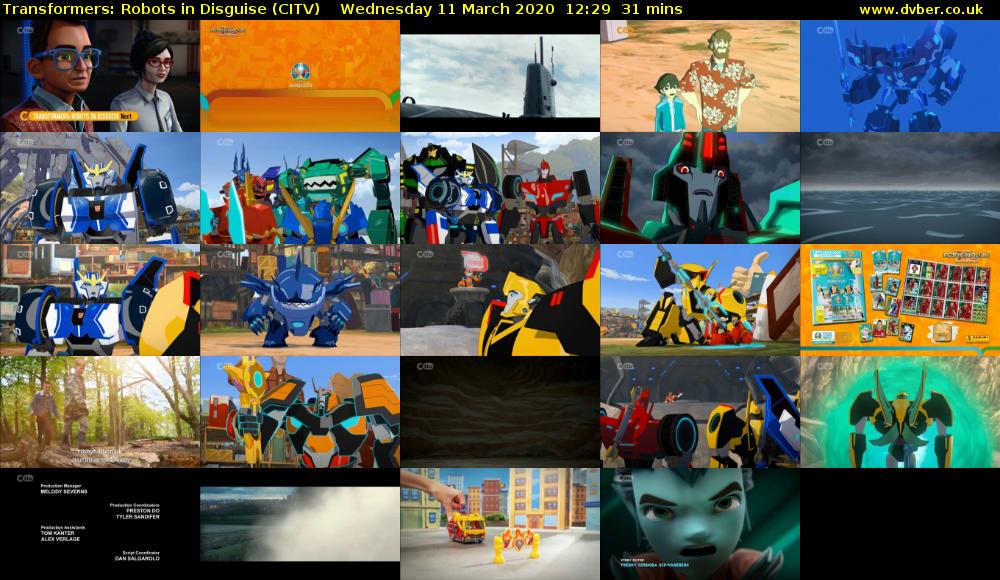 Transformers: Robots in Disguise (CITV) Wednesday 11 March 2020 12:29 - 13:00