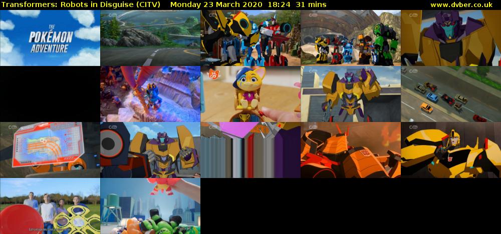 Transformers: Robots in Disguise (CITV) Monday 23 March 2020 18:24 - 18:55