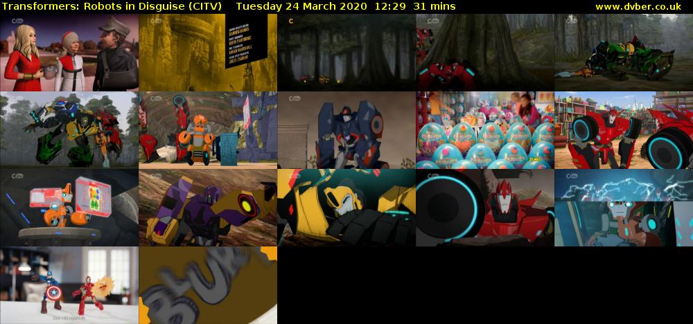 Transformers: Robots in Disguise (CITV) Tuesday 24 March 2020 12:29 - 13:00