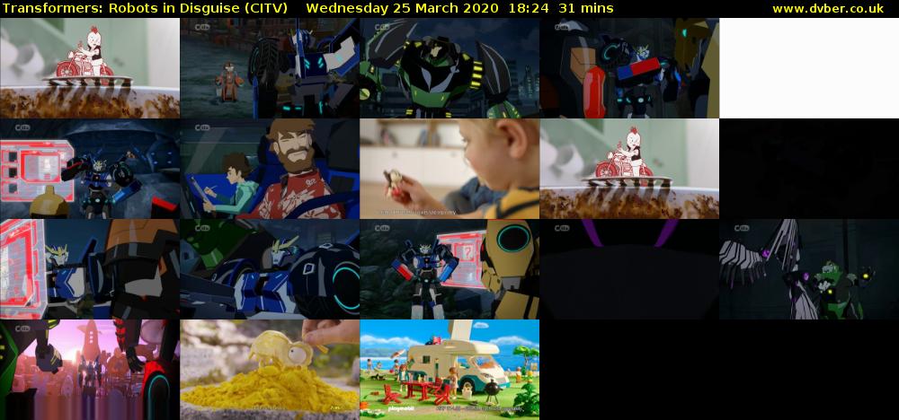Transformers: Robots in Disguise (CITV) Wednesday 25 March 2020 18:24 - 18:55