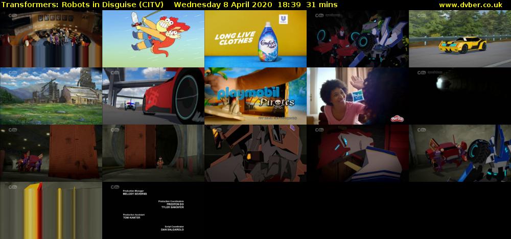 Transformers: Robots in Disguise (CITV) Wednesday 8 April 2020 18:39 - 19:10