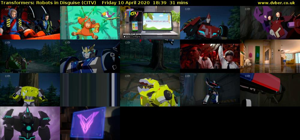 Transformers: Robots in Disguise (CITV) Friday 10 April 2020 18:39 - 19:10