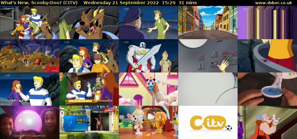 What's New, Scooby-Doo? (CITV) Wednesday 21 September 2022 15:29 - 16:00