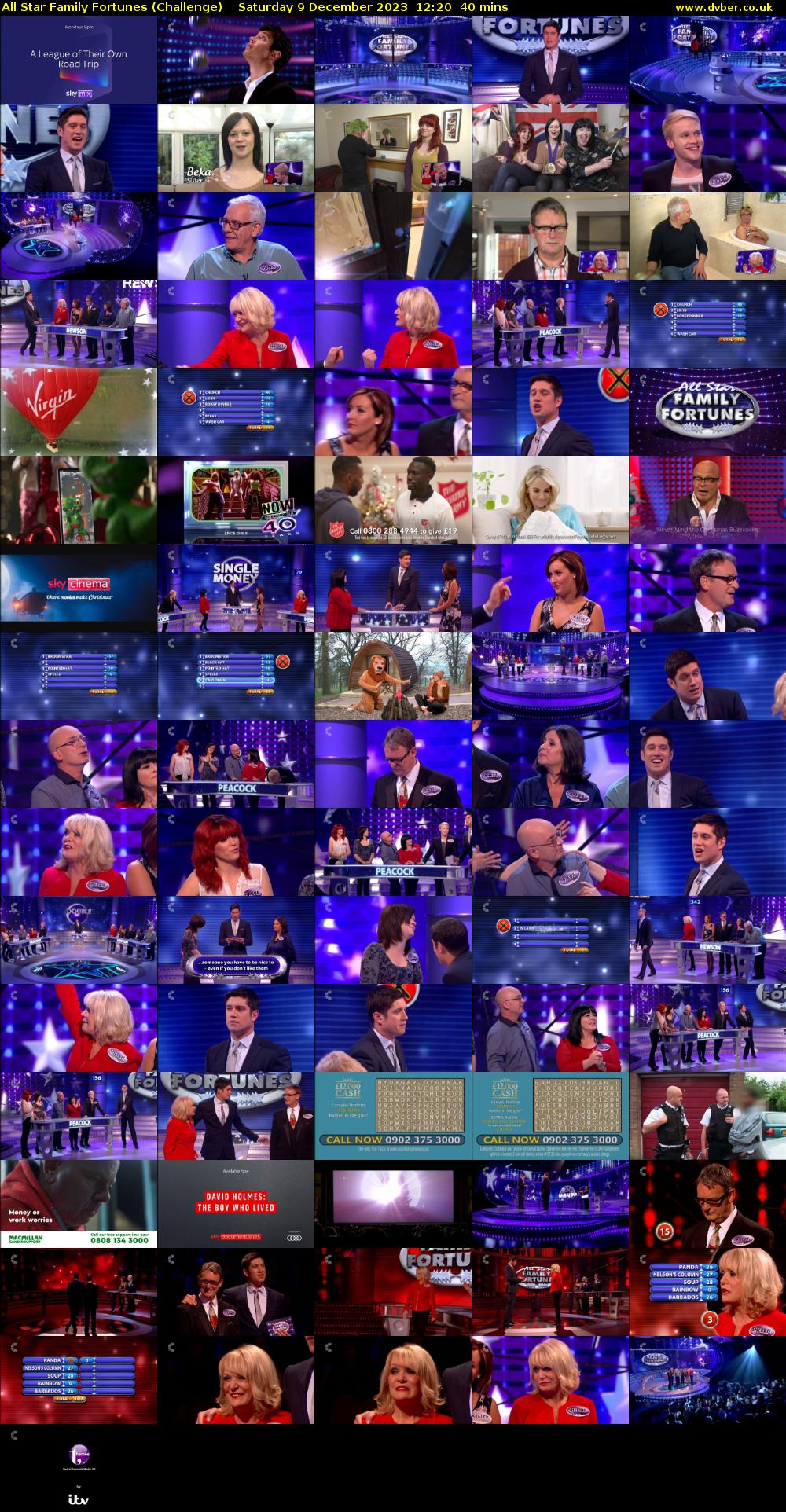 All Star Family Fortunes (Challenge) Saturday 9 December 2023 12:20 - 13:00