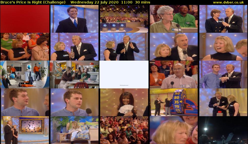 Bruce's Price Is Right (Challenge) Wednesday 22 July 2020 11:00 - 11:30