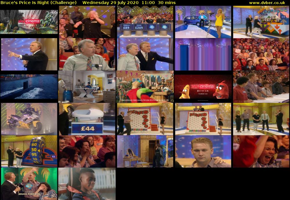 Bruce's Price Is Right (Challenge) Wednesday 29 July 2020 11:00 - 11:30